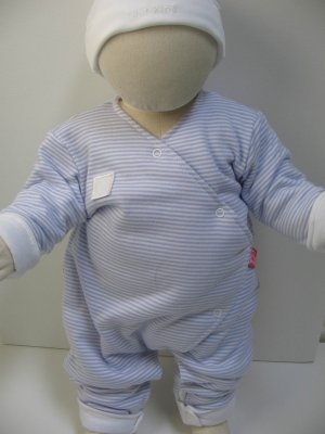 SUCETTE Antimicrobial Cotton Coverall with white cap- 3M, Sky blue. Imported.