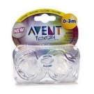 Avent PES Translucent Clear Newborn Pacifiers (0-3 months)