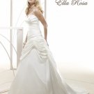 Satin Sweetheart Strapless Rouched Bodice with A line Skirt 2010 New Bridal Dress 201013