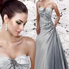 Satin Strapless Rouched A line Skirt  Hot Sell Elegant 2010 New Wedding Dress 201094