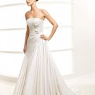 Taffeta Strapless Rouched Bodice  Top Selling 2010 New Wedding Dress 201025