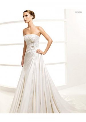 Taffeta Strapless Rouched Bodice  Top Selling 2010 New Wedding Dress 201025