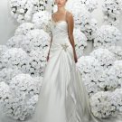 Satin Sweetheart Neckline with Rouched A line Skirt Hot Sell 2010 New Wedding Dress 201093