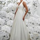 Taffeta Sexy V-neck with Empire Rouched A line Skirt 2010 Bridal Wedding Dress 201092