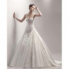 Organza Strapless Rouched Bodice with Mermaid Asymmetrical  Bridal Dress 20109
