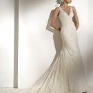 Tulle Sexy V-neck with Slim Mermaid Skirt 2010 New Custom Made Wedding Dress 201029