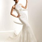Lace High Neckline with Mermaid Style and Chapel Train Hot Sell 2010 Wedding Dress 201038