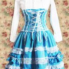 Cotton White And Blue Lolita Dress LD0257