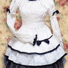 Cotton White Ruffle Long Sleeves Lolita Dress LD0281