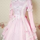 Cotton Pink Lace Ruffles Cotton Lolita Dress LD0274