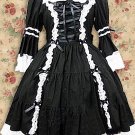 Cotton Black Long Sleeves Lolita Dress LD0277