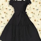 Cotton Black Short Sleeves Lolita Dress LD0290