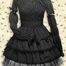 Cotton Black Long Sleeves Lolita Dress LD0279