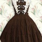 Cotton Brown Sleeveless Lolita Dress LD0280