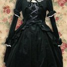Cotton Black Long Sleeves Lolita Dress LD0294