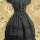 Cotton Black Short Sleeves Lolita Dress LD0276