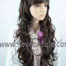 Popular fashion /non-mainstream wig/ inclined bang long curl hair JF0003