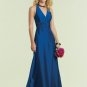 Halter Floor Length Taffeta LBD0077