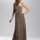 Floor Length Flat neck Satin&Chiffon LBD0080
