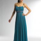 Spaghetti Straps Satin&Chiffon Applique Beads Working LBD0081