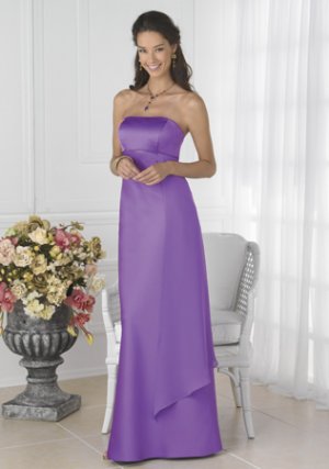 Column Floor Length Satin LBD0218