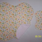 Lions, Giraffes, Elephants Baby Blanket and Burp Cloth
