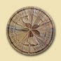 Mandala leaf wall plaque- etched and carved cypress