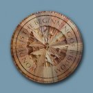 Mandala leaf wall plaque- etched and carved cypress