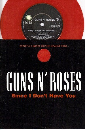 NM PS+ 45 ORANGE GUNS N ROSES ~ Since I Dont Have You