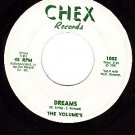 CHEX 1002 DOOWOP 45 THE VOLUME'S ~ Dreams ~ I Love You