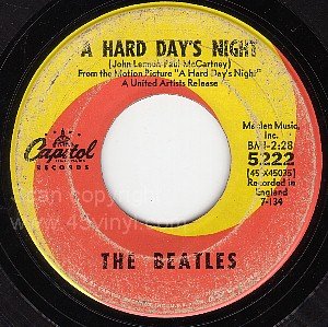 Capitol 5222 45 THE BEATLES A Hard Day's Night ~ Better