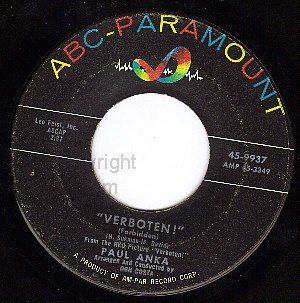 VG 45 ABC PARAMOUNT 9937 PAUL ANKA Verboten ~ Midnight