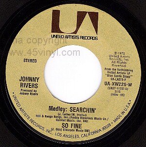 NM UA XW226 JOHNNY RIVERS Searchin/New York City Dues