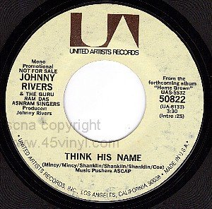 NM PROMO 50822 JOHNNY RIVERS Think His Name ~ Permanent