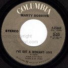 NM COLUMBIA MARTY ROBBINS 45668 I've Got A Woman's Love