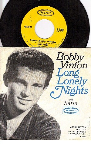 EPIC 9768 45 + PS BOBBY VINTON Long Lonely Nights/Satin