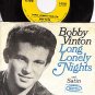 EPIC 9768 45 + PS BOBBY VINTON Long Lonely Nights/Satin