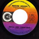 COMMONWEALTH UNITED 3001 MAXIN BROWN We'll Cry Together