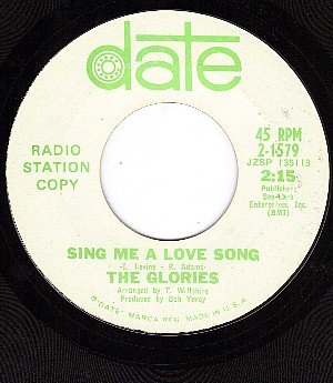 PROMO DATE 2-1579 GLORIES Sing Me A Love Song ~ Oh Baby