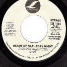 NM 45 PROMO LIFESONG 1765 DION Heart Of Saturday Night