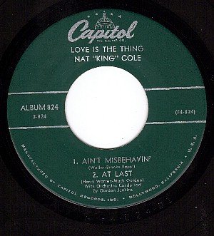 CAPITOL 3-824 NAT KING COLE Aint Misbehavin/Love Letter