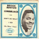 PS 45 MERCURY 72333 BROOK BENTON Lumberjack ~ Dont Do