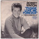 PICTURE SLEEVE PS ~ BOBBY VINTON Please Love Me Forever