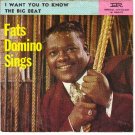 PS IMPERIAL 5477 FATS DOMINO I Want You To Know/Beat