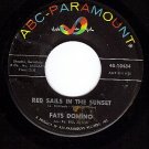 NM ABC 10484 FATS DOMINO Red Sails In The Sunset ~ Song