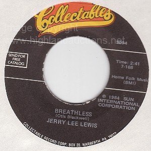 NM 45 JERRY LEE LEWIS/BILL JUSTIS Breathless ~ Raunchy