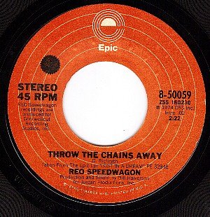 NM EPIC 50059 45 REO SPEEDWAGON Throw The Chains Away