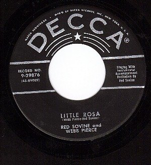 DECCA 9-29876 RED SOVINE Little Rosa ~ Hold Everything