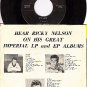 IMPERIAL 5565 45+ PS RICKY NELSON Never Be Anyone Else