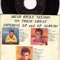 NM 45+ PS IMPERIAL 5595 RICKY NELSON ~ Sweeter Than You